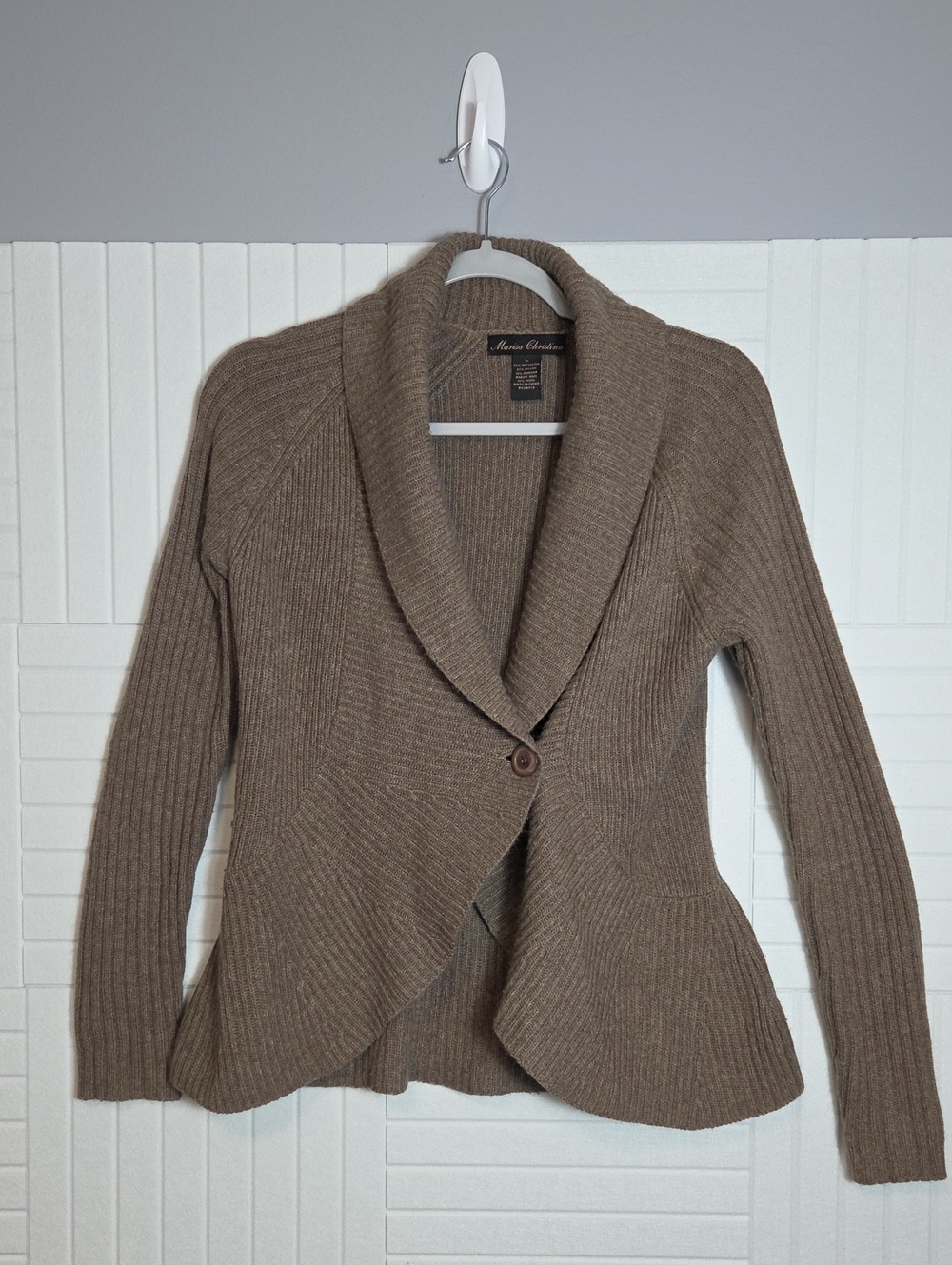 Marisa Christina Angora/Wool Blend Cardigan Sweater Size L